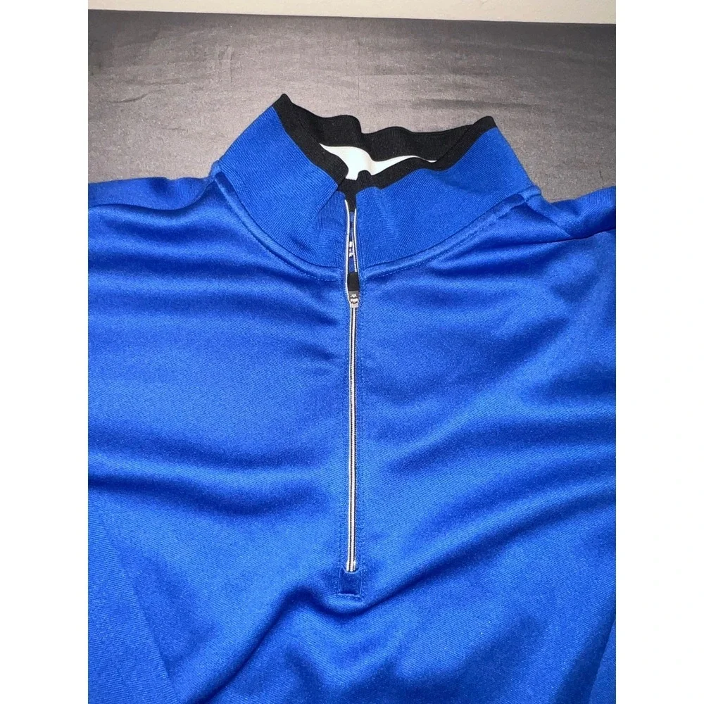 Nike Golf Mens L Dri-FIT Quarter Zip Pullover Blue Black Z66 Auto Auction Logo